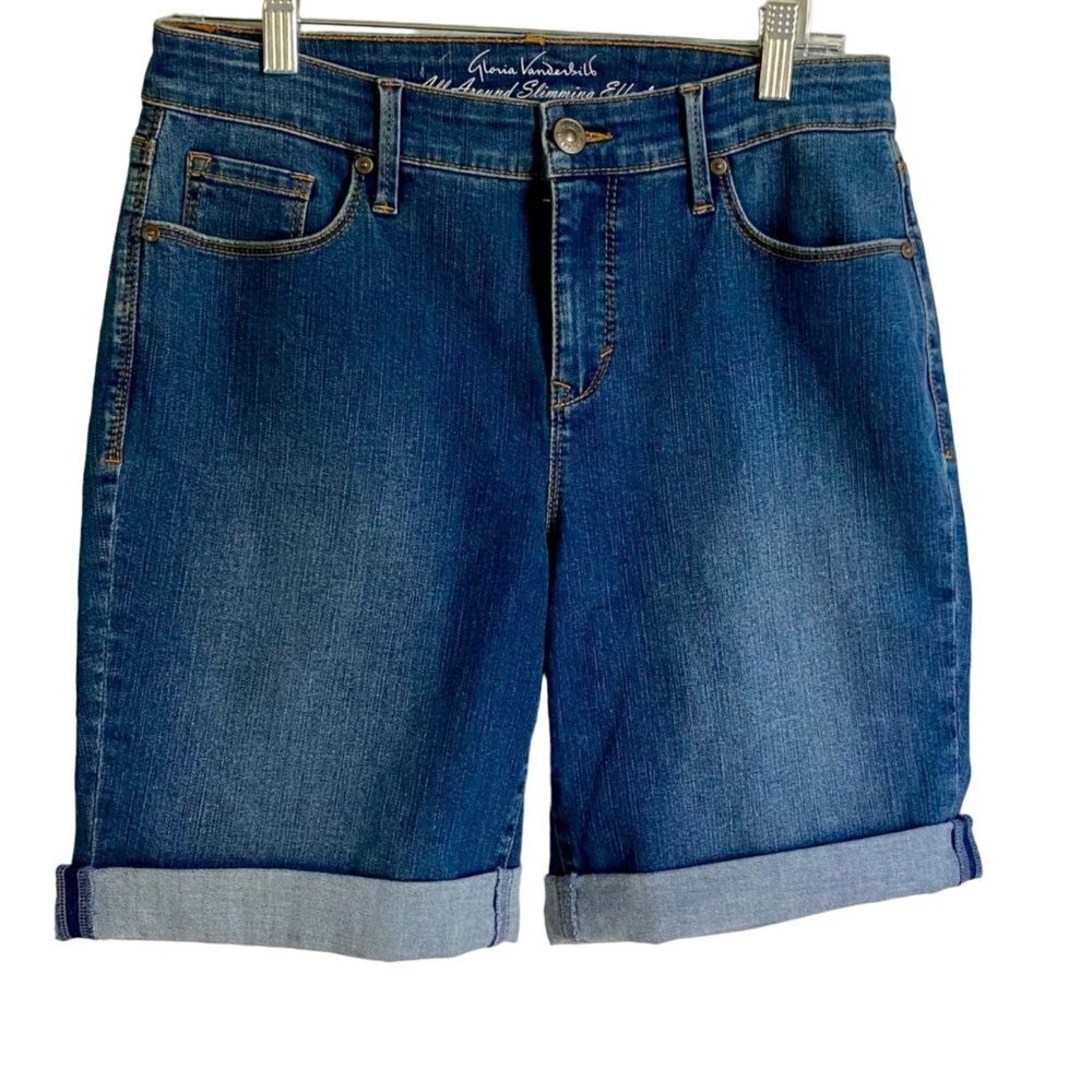 Gloria Vanderbilt All Around Slimming Denim Jean Shorts Size 6 Inseam 11 in